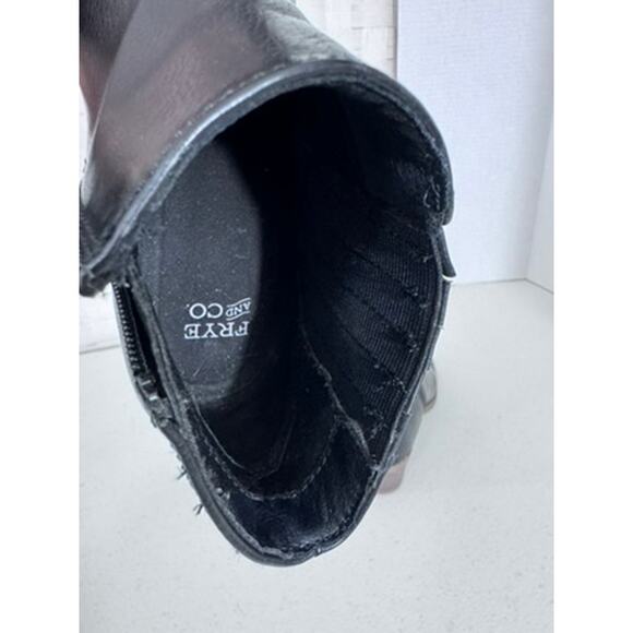 "FRYE & Co" Ankle Slip On Leather Ankle Boots‎ Size 6.5 Cowgirl Rodeo Block Heel - Picture 12 of 14